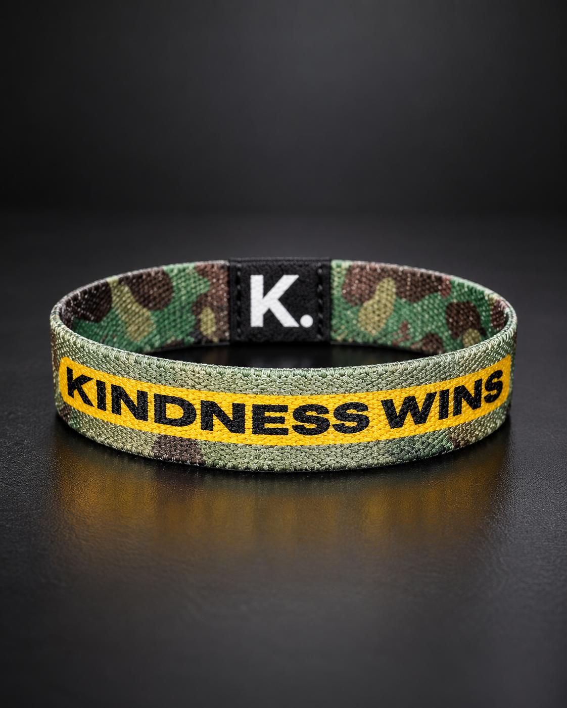 Kindness Wins Camouflage Stretch Bracelet