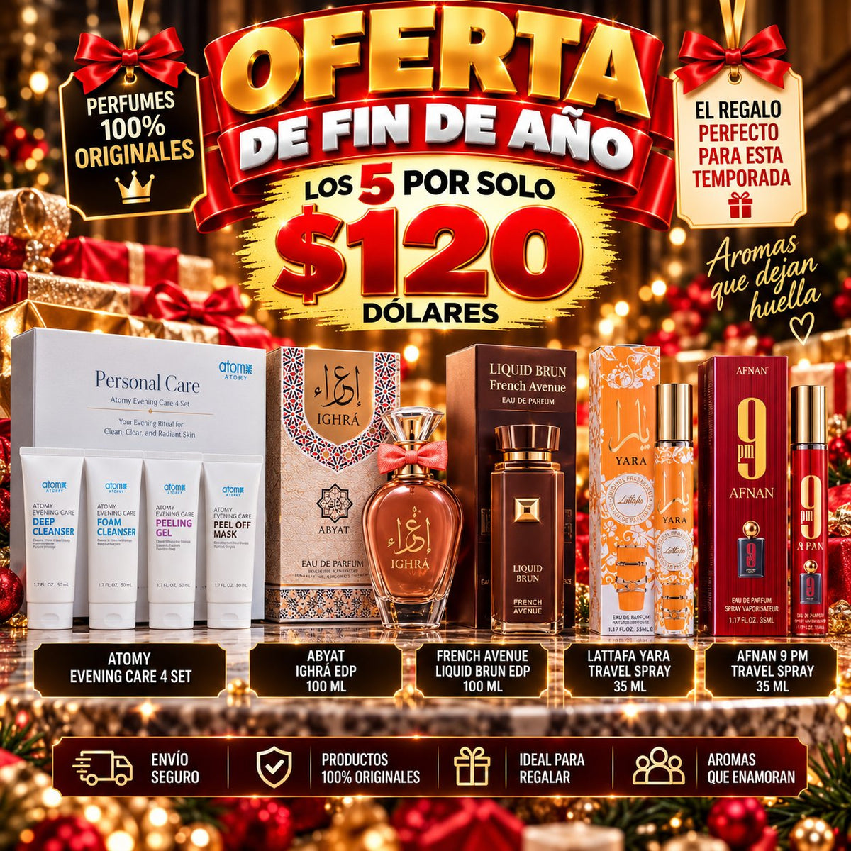 Oferta de Fin de Año — 5 por $120