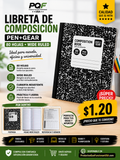 Pen+Gear Composition Book – Libreta de Composición, 80 Hojas, Wide Ruled, Cubierta Resistente