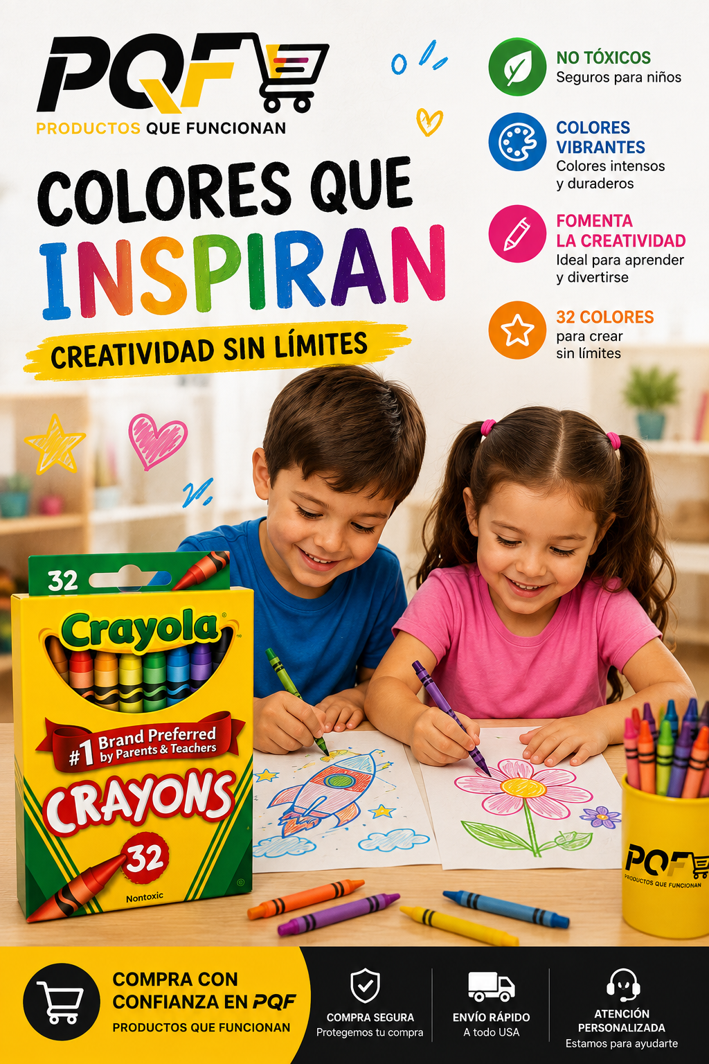 🌈 ¡Da vida a cada dibujo con Crayola!